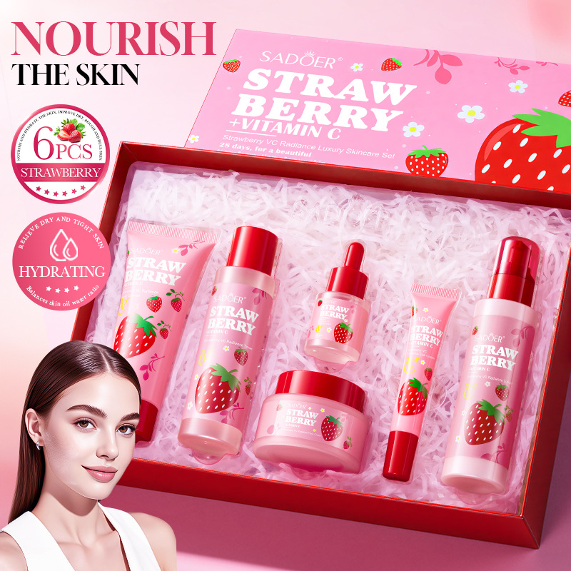 Strawberry VC Brightening Luxu - Luxury Skincare Set For Women review and price