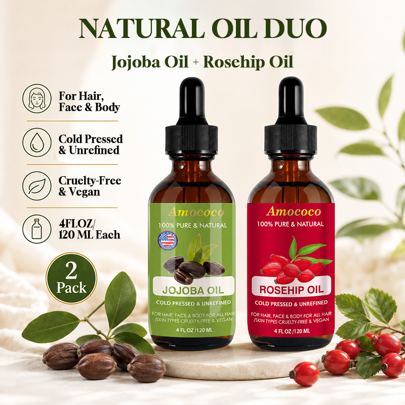 Amococo 2pcs Jojoba Oil and Ro - Cold Pressed Rose Hip review and price