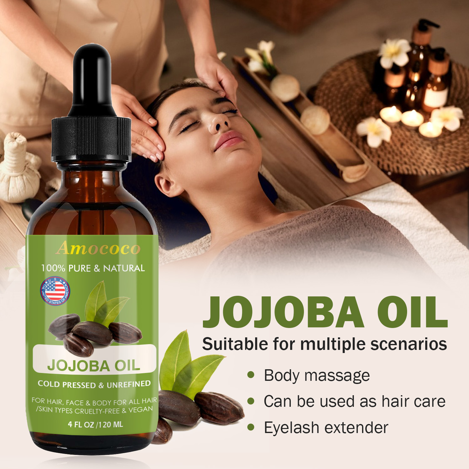 Amococo 2pcs Jojoba Oil and Ro - Cold Pressed Rose Hip review and price