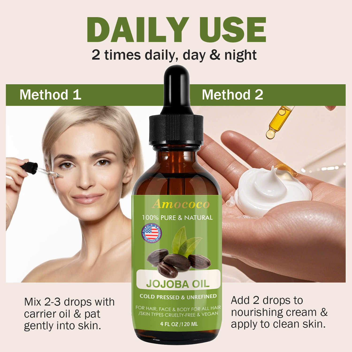Amococo 2pcs Jojoba Oil and Ro - Cold Pressed Rose Hip review and price