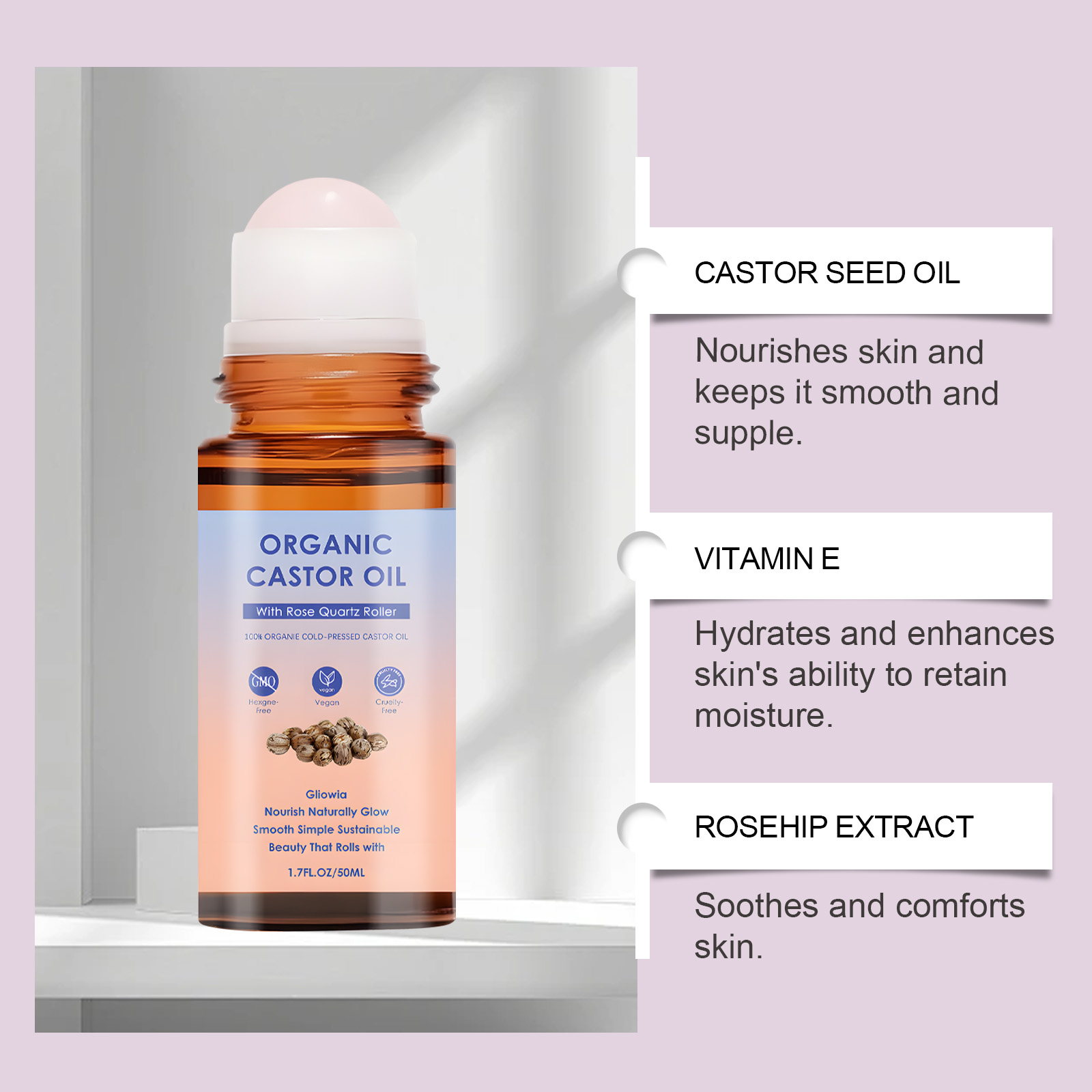 Natural Organic Castor Oil Col - Cold Pressed Rose Hip review and price